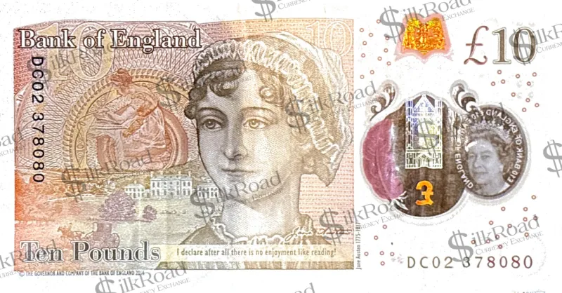 GBP Great British Pounds Sterling 10 pounds banknote