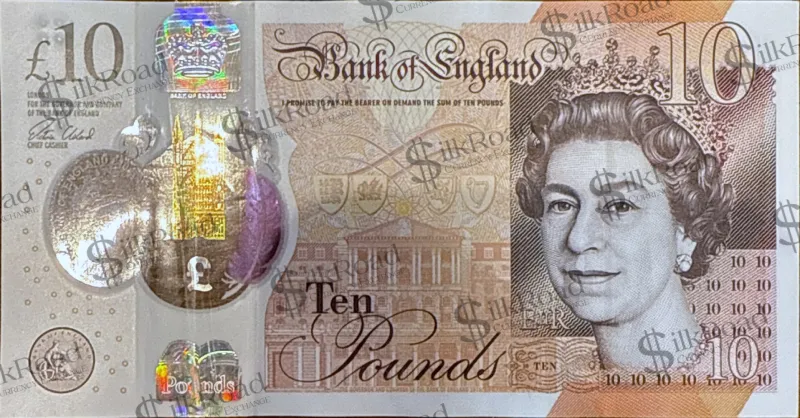 GBP Great British Pounds Sterling 10 pounds banknote
