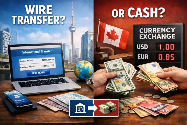 Wire Transfer or Cash for Currency Exchange