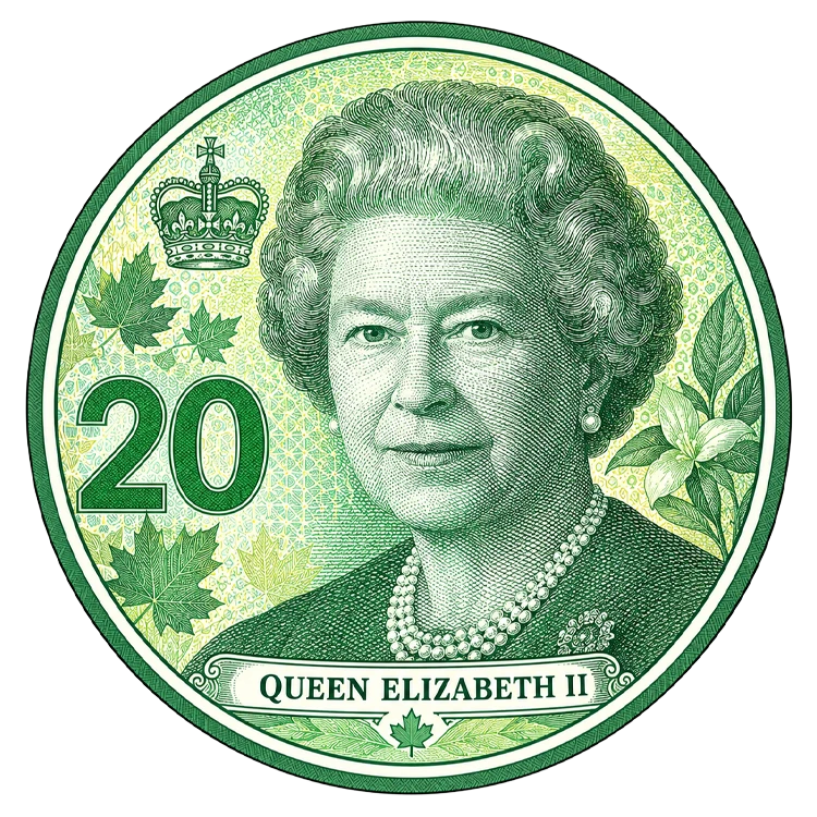 Who is on Canadian Dollar Banknotes? A Guide to the Faces on CAD 4 The Twenty-Dollar Canadian Bill: Queen Elizabeth II
