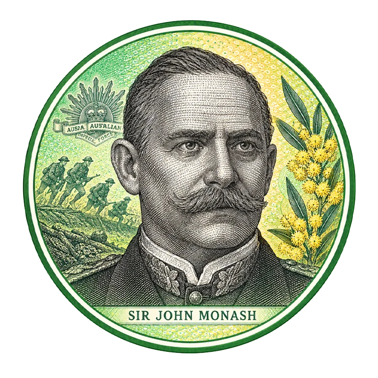 Sir John Monash on 100$ aud banknote