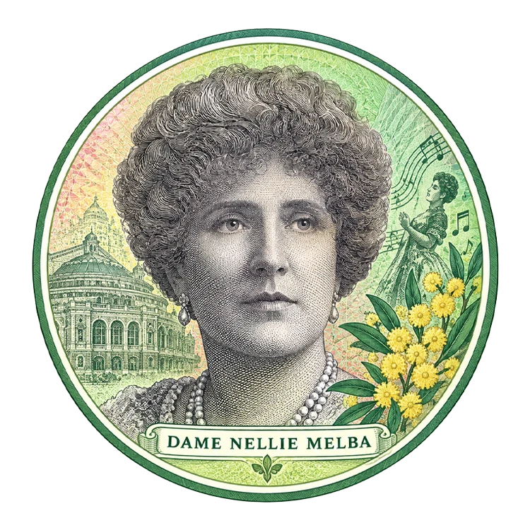 Dame Nellie Melba on 100$  aud banknote